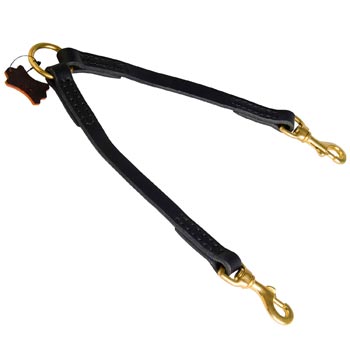Collie Coupler Leather for 2 Dogs Comfy Walking