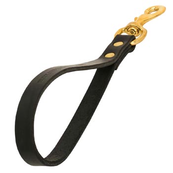 Collie Leash Leather Short with Snap Hoook Made of Brass